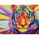 Diamond mosaic on a 30x40 subframe with a full filling of "Tiger"