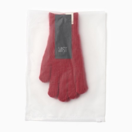 Women's gloves MIST with fingers, rr 25cm, burgundy-12