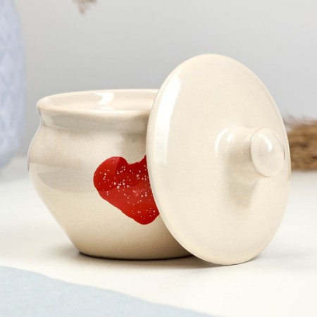 Ceramic pot for baking "Baby" 0.2l / 9.5x10cm, Valentine-1