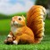 Garden figure "Squirrel with nuts" 17x8.5x16cm
