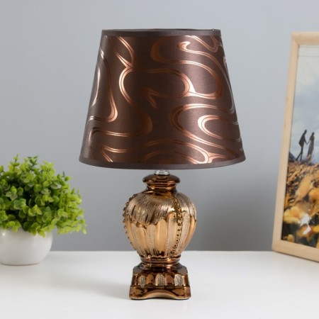 Filicia table lamp E14 40W chocolate-gold 20x20x34cm Risalux