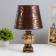Filicia table lamp E14 40W chocolate-gold 20x20x34cm Risalux