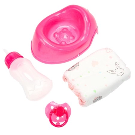 Doll - Interactive navel for the girl “Anechka” 35 cm, drinks, pisses, closes eyes, 4 accessories, 50 sounds-4