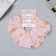 Hair gum "Orbit" style leaves, 14 cm, pink
