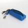 Key of zipper, length 16 cm, ring, carbine, blue color