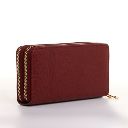 Women's wallet on lightning, burgundy color