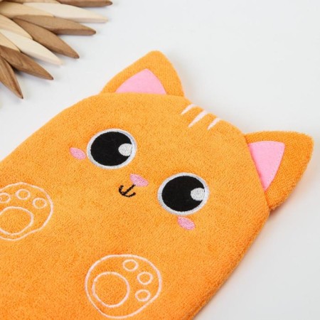 Baby washcloth for swimming "cat", mittens, from Mahra-2