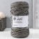 Knitting cord 100% polyester, width 5 mm 100m (gray)