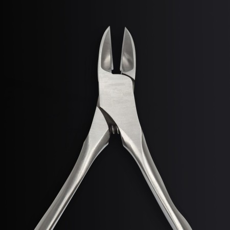 Pedicure nippers "Premium", hidden spring, curved handle, 12.5 cm, blade length - 17 mm, silver color-6