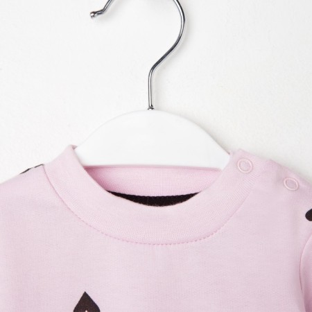 Set: jumper and pants crumb I am “hearts”, pink/gray color, height 68-74 cm-2