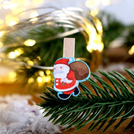 Set of decorative clothespins "Santa Claus" set 10 pcs.-2