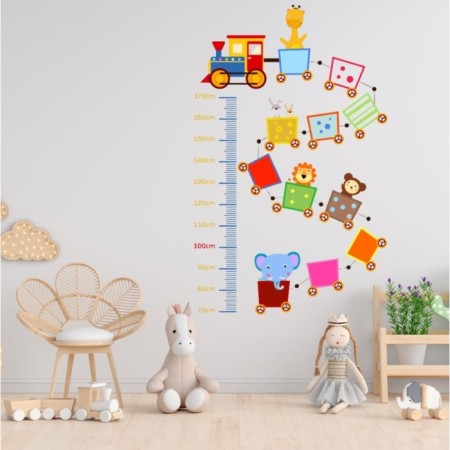 Sticker plastic interior color Rostomer "train with animals" 60x90 cm