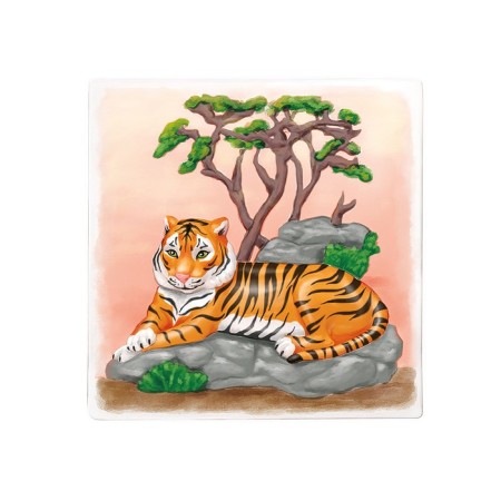 Reusable coloring "Tiger", 20 × 20 cm-1