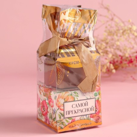 The “most beautiful” set: creamless cream with blueberries 120, black tea with orange and chocolate 50 g.-6