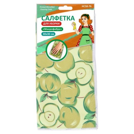 Enlargier napkin "Apple", microfiber, 30x30 cm, mix-2