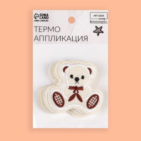 Thermal appliance "Bear with a bow", 5.5 × 6 cm, beige color-3