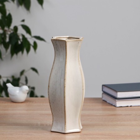 VAZ Coramics Table "Akley" d = 8cm h = 24.5 cm, white