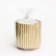 A candle in a candlelight made of gypsum with narrow faces, 7x8cm, gold