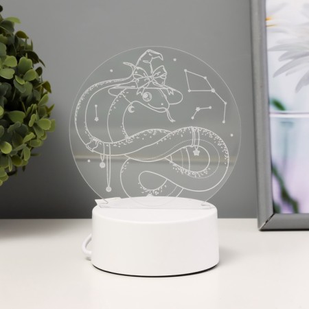 Lamp "Snake in the Hat" Led RGB from the network 13.2x9.5x13.9 cm-3