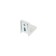 Furniture corner Metalist, with a decorative lining, 26x26 mm, white, 250 pcs