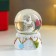 Souvenir Polystone Water Ball "Owl in the cap, with a Christmas tree" D = 4.5 cm 6x4.5x4.5 cm