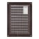 Ventilation grate Zein Lux RM1724KR, 170 x 240 mm, with a grid, metal, brown