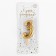 Candle for the cake digit "Golden", 5.5 cm, number "3"