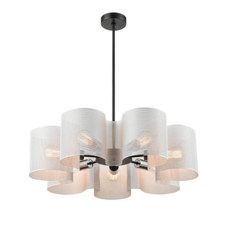 Cross chandelier, 7x60W E27, black color, chrome-1