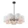 Cross chandelier, 7x60W E27, black color, chrome