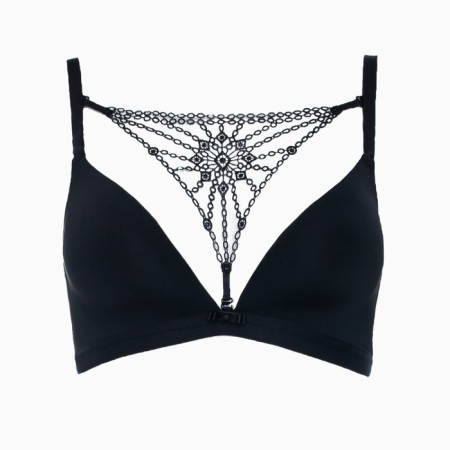 Female set (top/panties), black color, size 80V-9