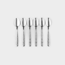 A set of spoons of teaspoons made of stainless steel of the Vozrozhda -Vozrozhda, length 14.5 cm, 6 pcs, without gold