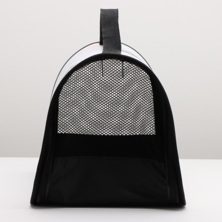 Bag - Frame Animal Carriage, 40 x 25 x 25 cm, white with paws-3