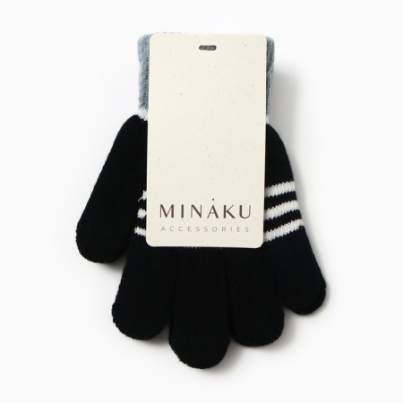 Children's gloves minku, black color, 15 cm-3