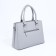 Lightning tout bag, outer pocket, long belt, gray color