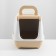 Domik toilet for cats closed with a door 50*38*37 cm, beige-white