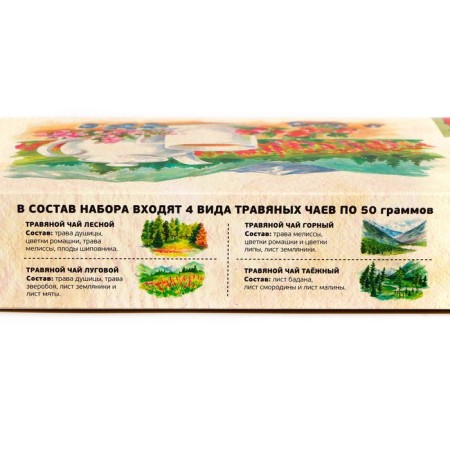 Gift set of herbal teas Tea collection, 4*50 g-5