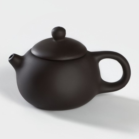 A set for the tea ceremony Ceramic “Clay”, 11 objects: 8 PIAL 50 ml, kettle, milkman, mortar, brown color-4