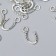 Decor for creativity Metal "Hook" silver G057B568 set 25 pcs 2x1 cm