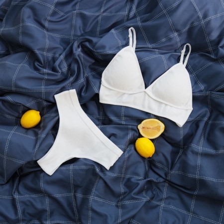 Female set (top, panties) color white, size 46-48-13