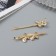 Invisible hair "Audrey" (set 2 pcs) butterfly, 6 cm, gold