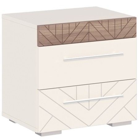 Vienna bedside table, 450 × 342 × 440 mm, cashmere cashmere / mdf a nimble shimo dark