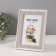 Photo frame plastic 10x15 cm "Striped texture" Oliva, white 13.3x18.8 cm
