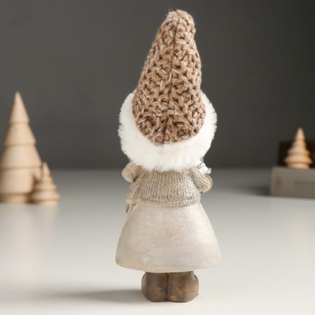 Souvenir Polystone "Baby/Baby in a knitted outfit, with a gift" MIX 4x5x16 cm-3