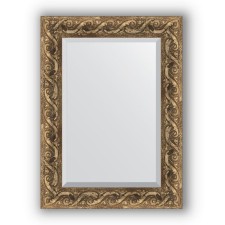 Mirror with fatset in the baguette frame - fresco 84 mm, 56 x 76 cm, EvoForm
