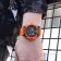 Men's watches, d-5.1 cm, with a chronograph, 3 atm, luminous, orange