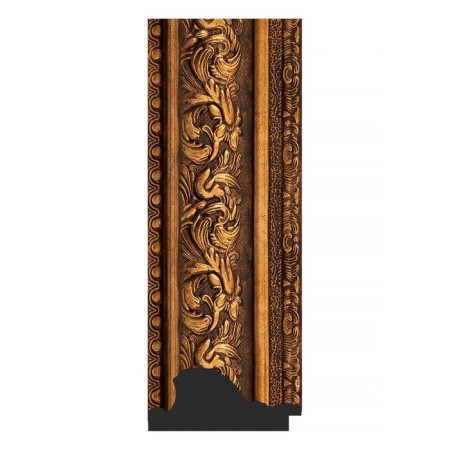 Mirror in the baguette frame, vignette aged bronze 109 mm, 70x90 cm-2