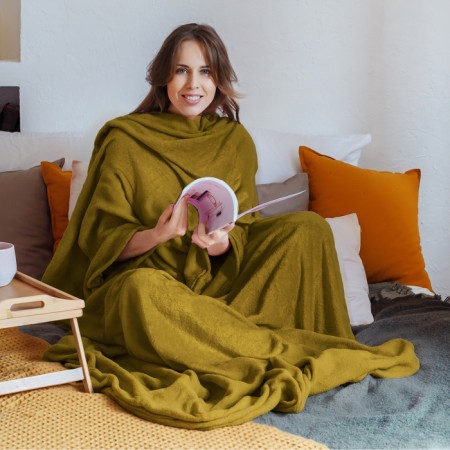 A blanket of olive sleeves 150x200cm, 27x52cm, Aerosoft 190 gr/m, PE100%-1