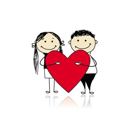 A set of napkins for setting the table "Love for two", rectangular, size 32x46 cm, 4 pcs-2