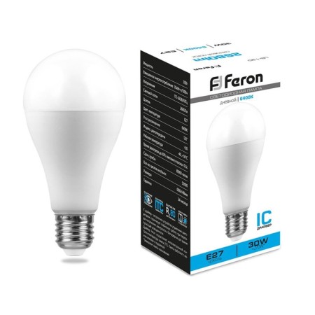 LED lamp (30W) 230V E27 6400K A80, LB-130-1