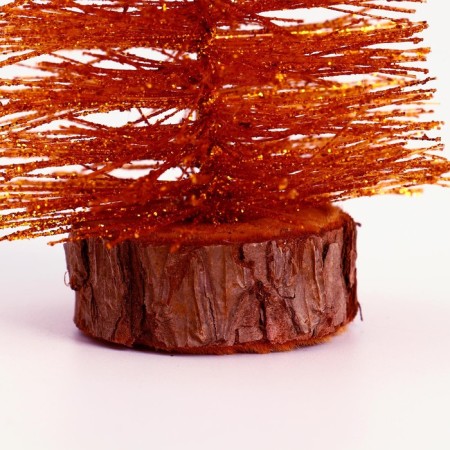 New Year's decor "Christmas tree in gold with sparkles" 8 × 8 × 15 cm-2